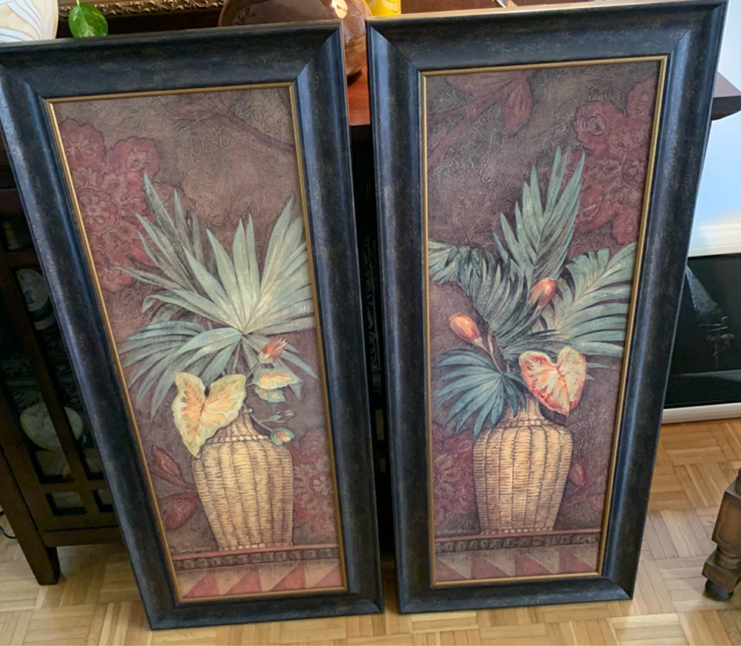 Framed Tropical Floral Wall Art Set