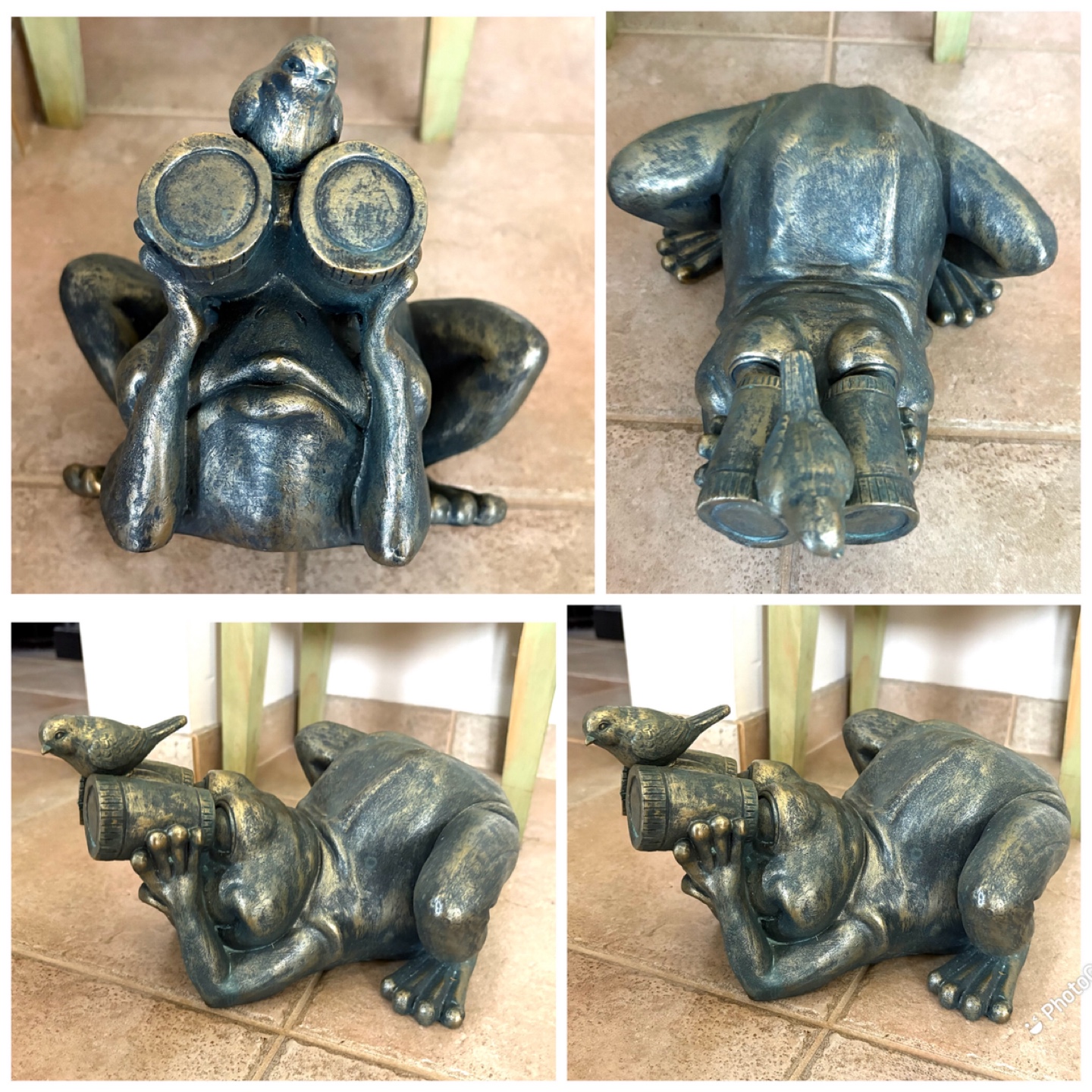 Bronze Look Finished Frog 🐸 Figurine - New