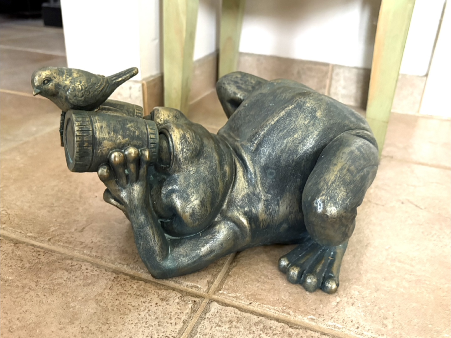Bronze Look Finished Frog 🐸 Figurine - New - photo 3