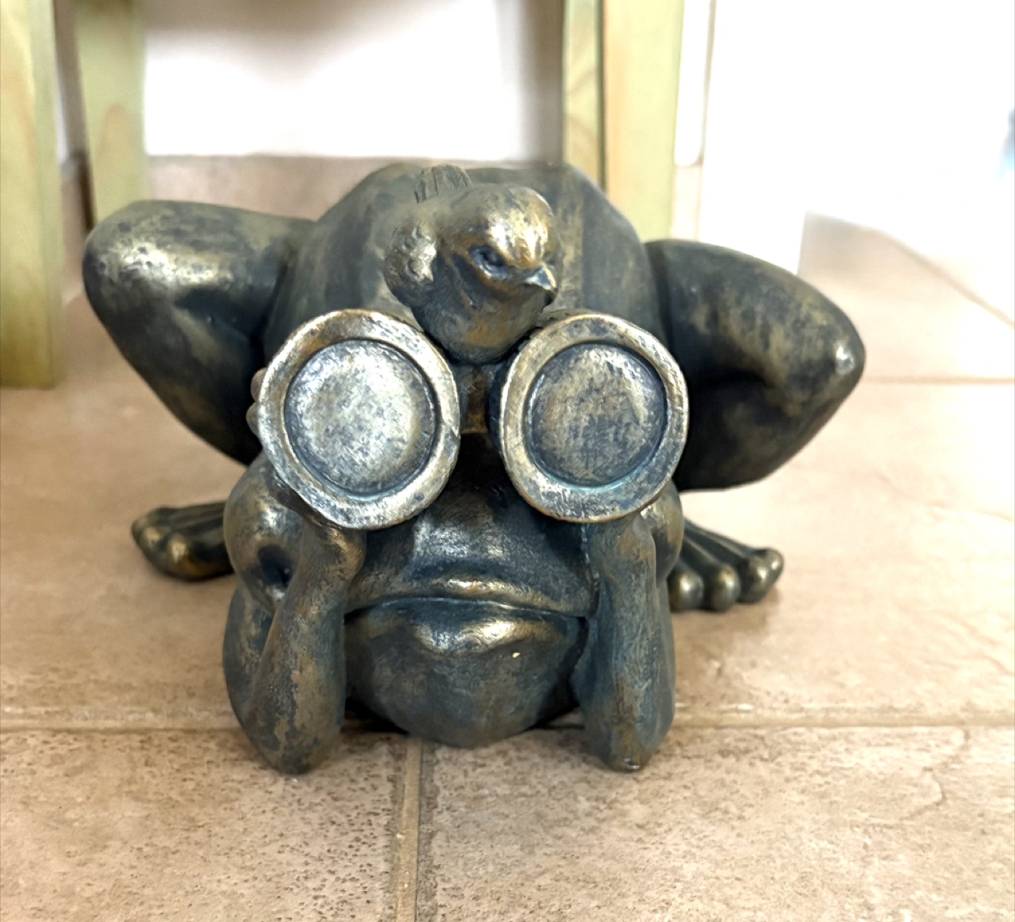 Bronze Look Finished Frog 🐸 Figurine - New - photo 4
