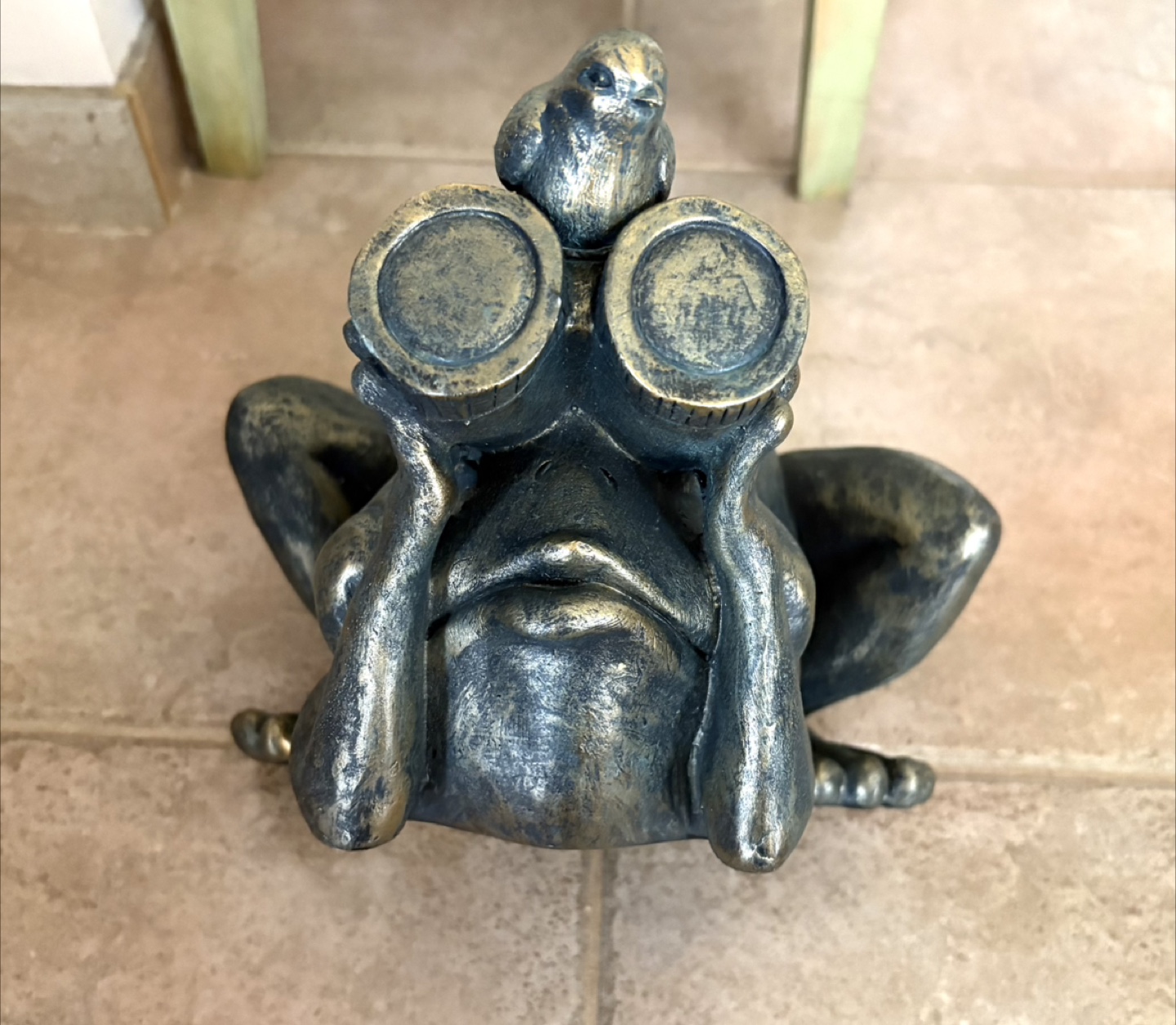 Bronze Look Finished Frog 🐸 Figurine - New - photo 2