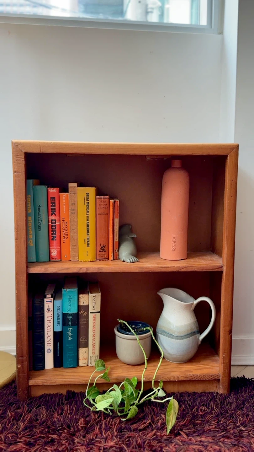 Solid Wood Mid-Century Mini Bookcase - photo 3