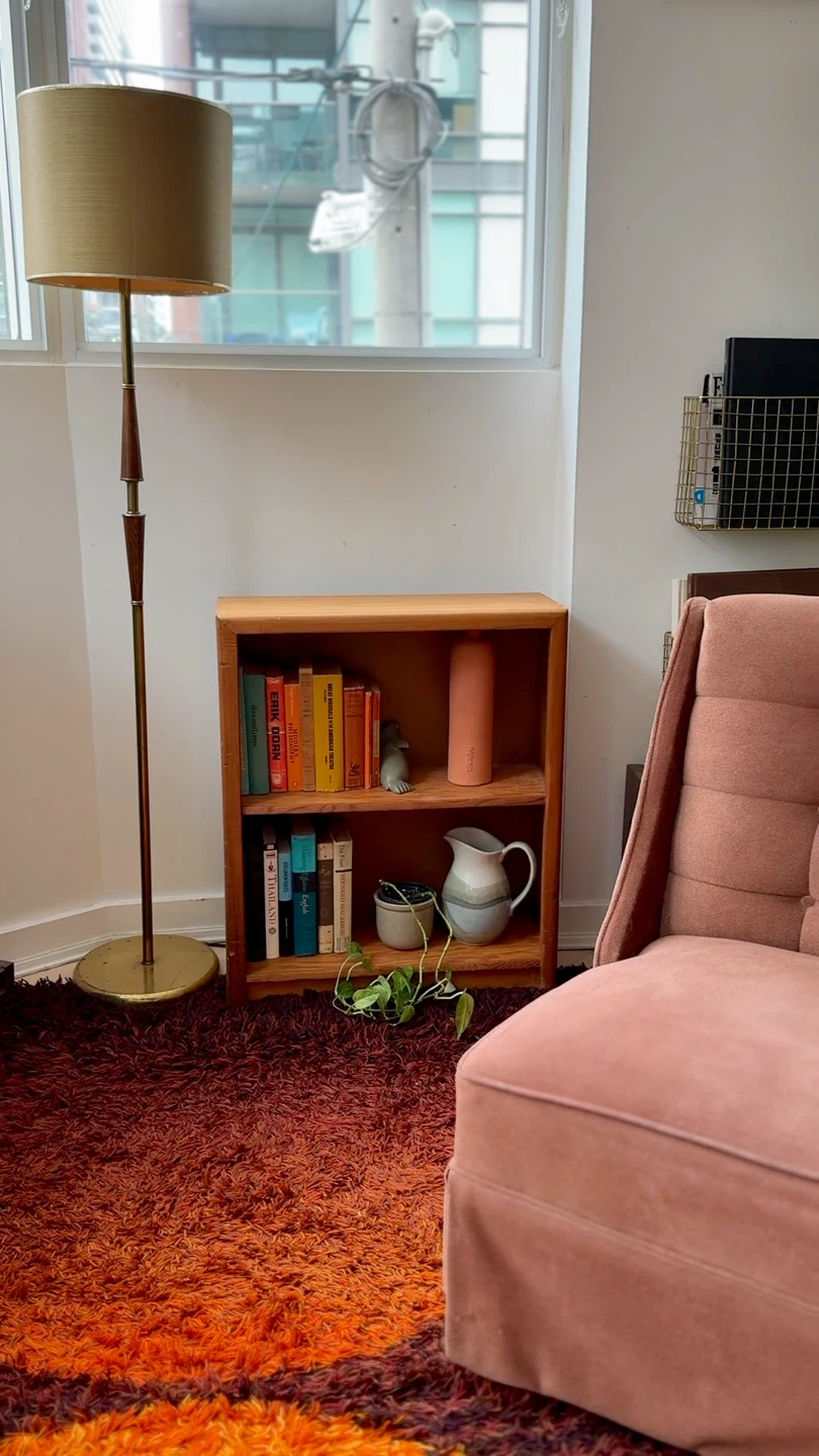 Solid Wood Mid-Century Mini Bookcase - photo 4