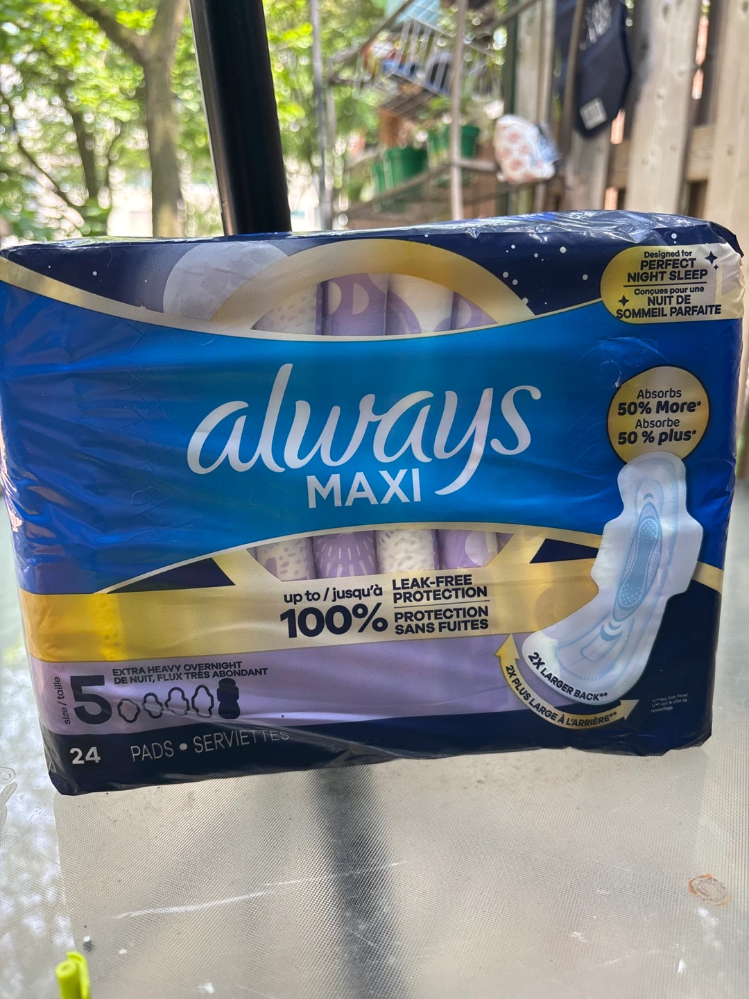 Always Maxi Extra Heavy Overnight Pads - 24 Count