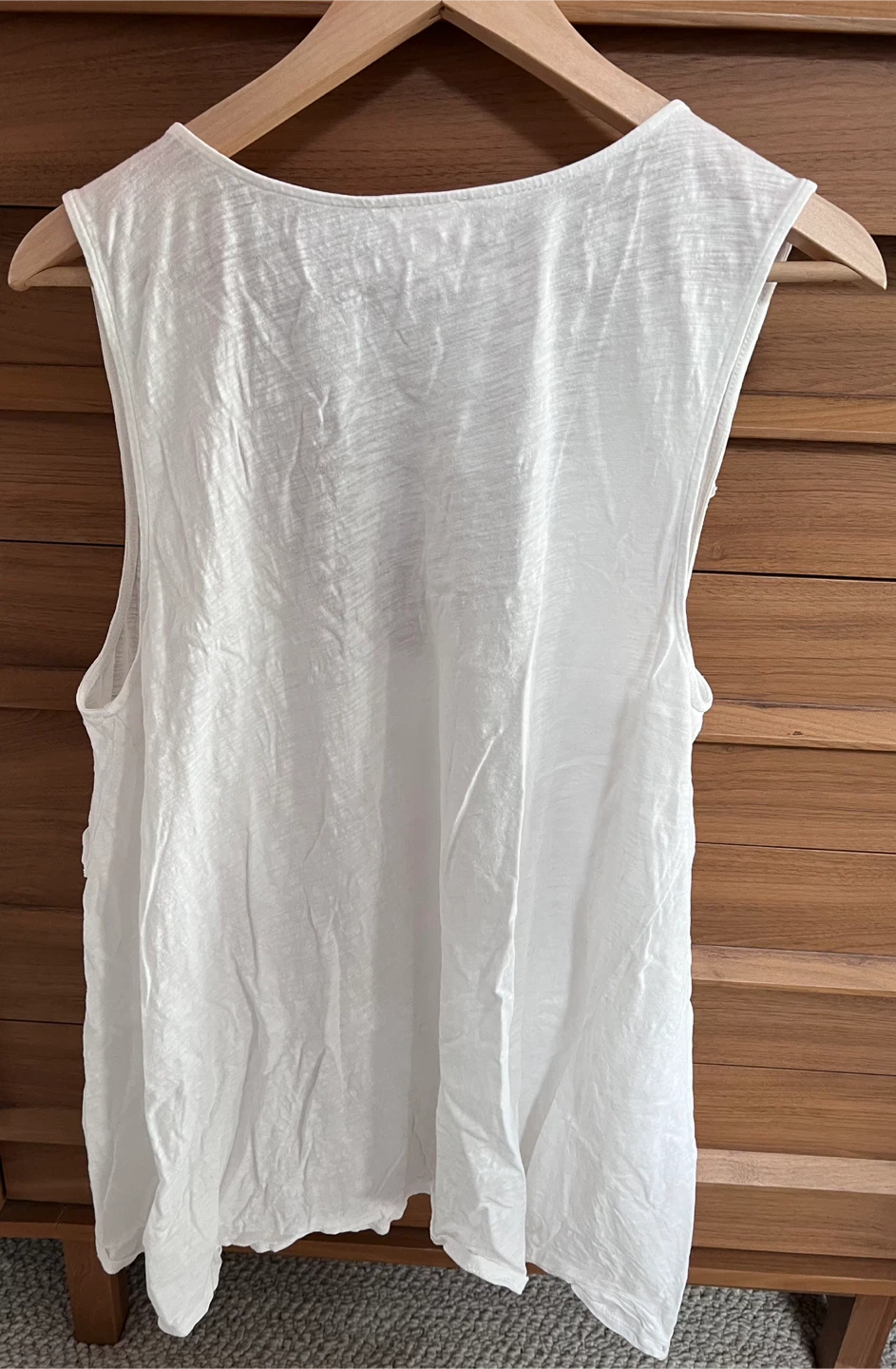 Deletta Women's White Sleeveless Ruffled Tank Top XL - photo 3