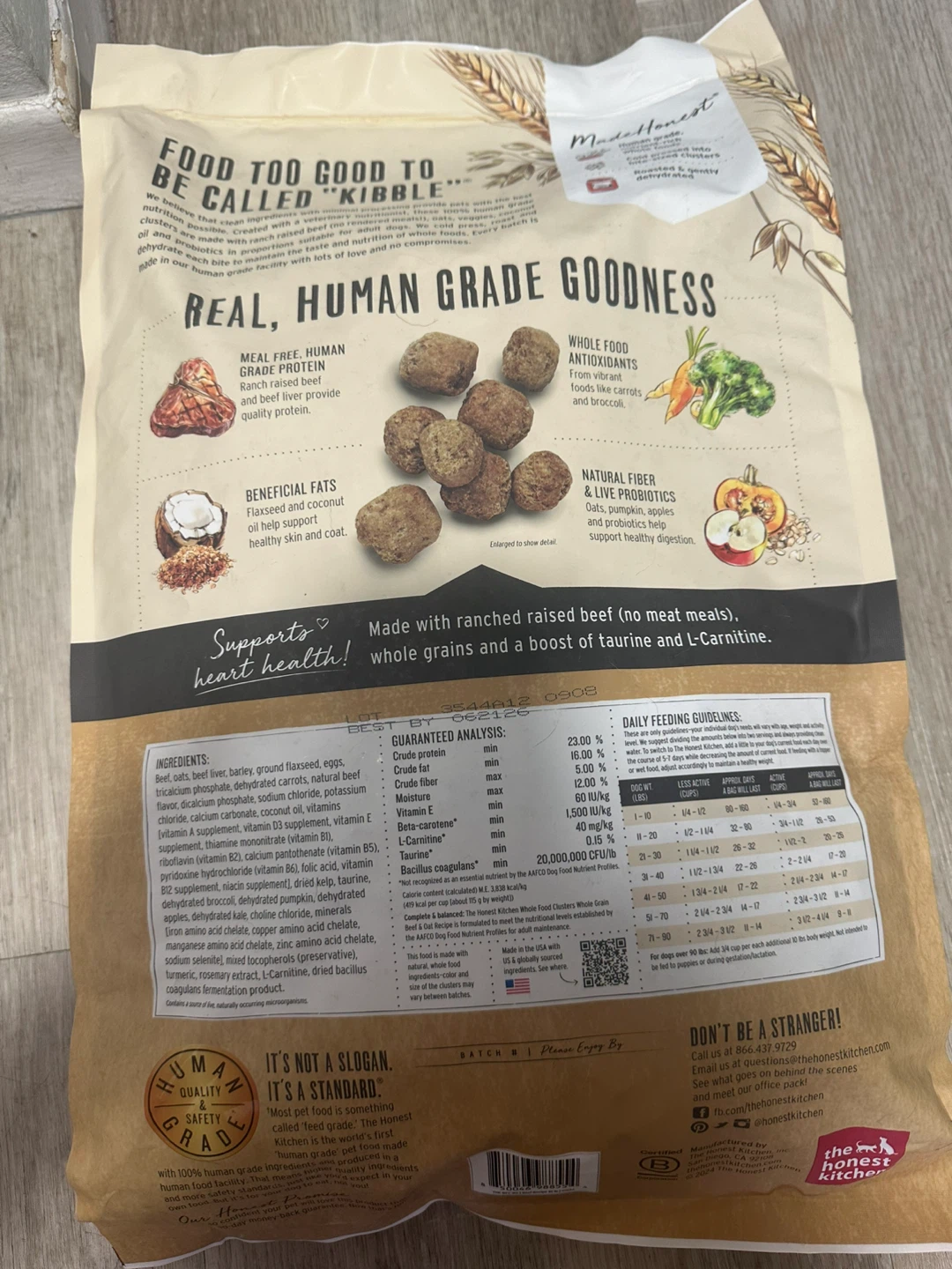 The Honest Kitchen Whole Grain Beef & Oat Recipe Dog Food 10 lbs - photo 3