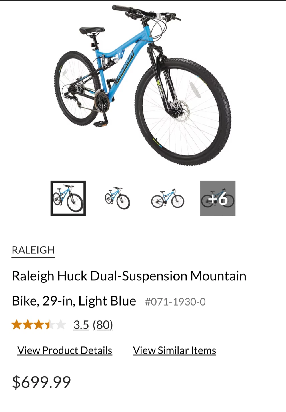 Raleigh Blue Full Suspension Mountain Bike - photo 5