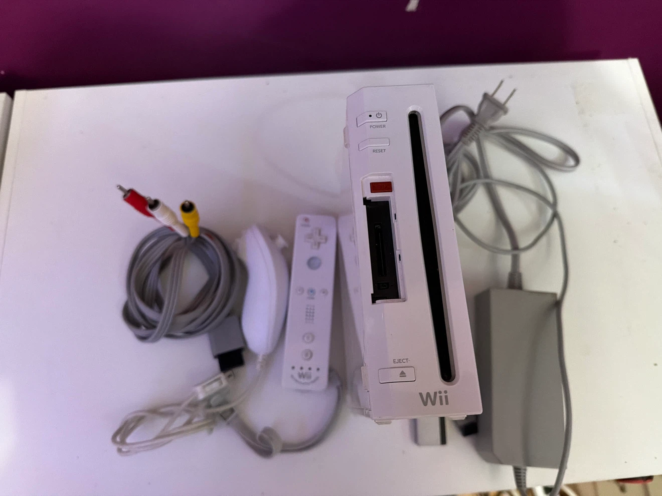 Nintendo Wii Console with Controller and Cables