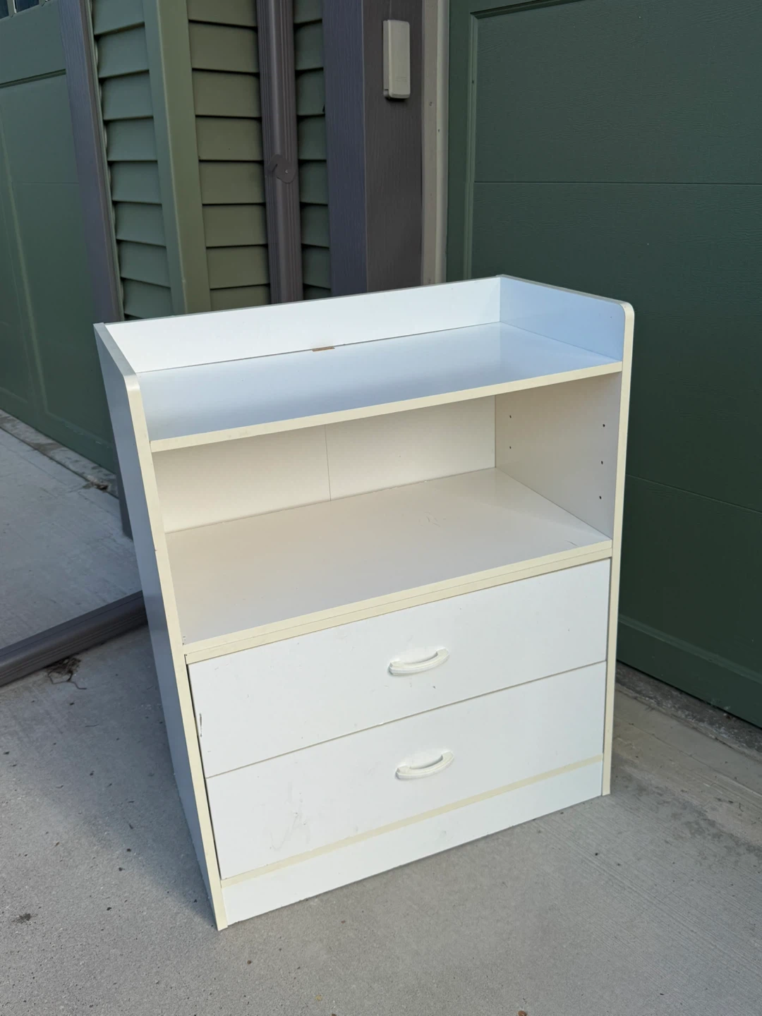 White 2-Drawer Shelf Unit - photo 3