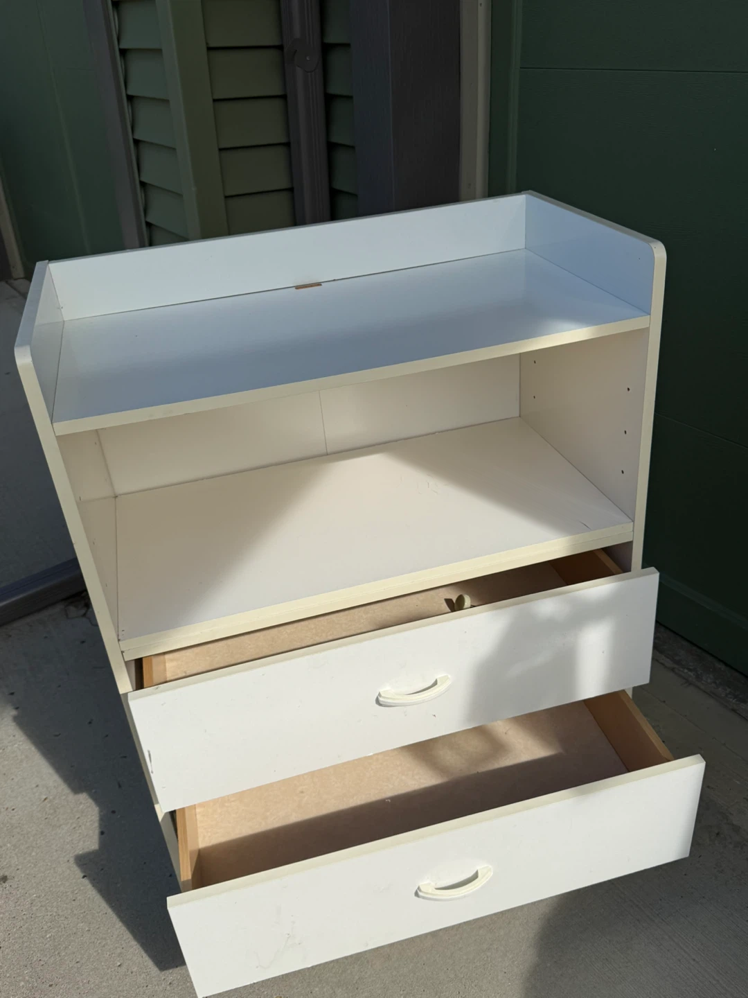 White 2-Drawer Shelf Unit - photo 4