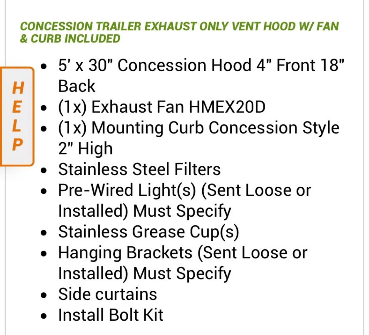 5 Ft Food Truck Concession Hood Complete System New - photo 4
