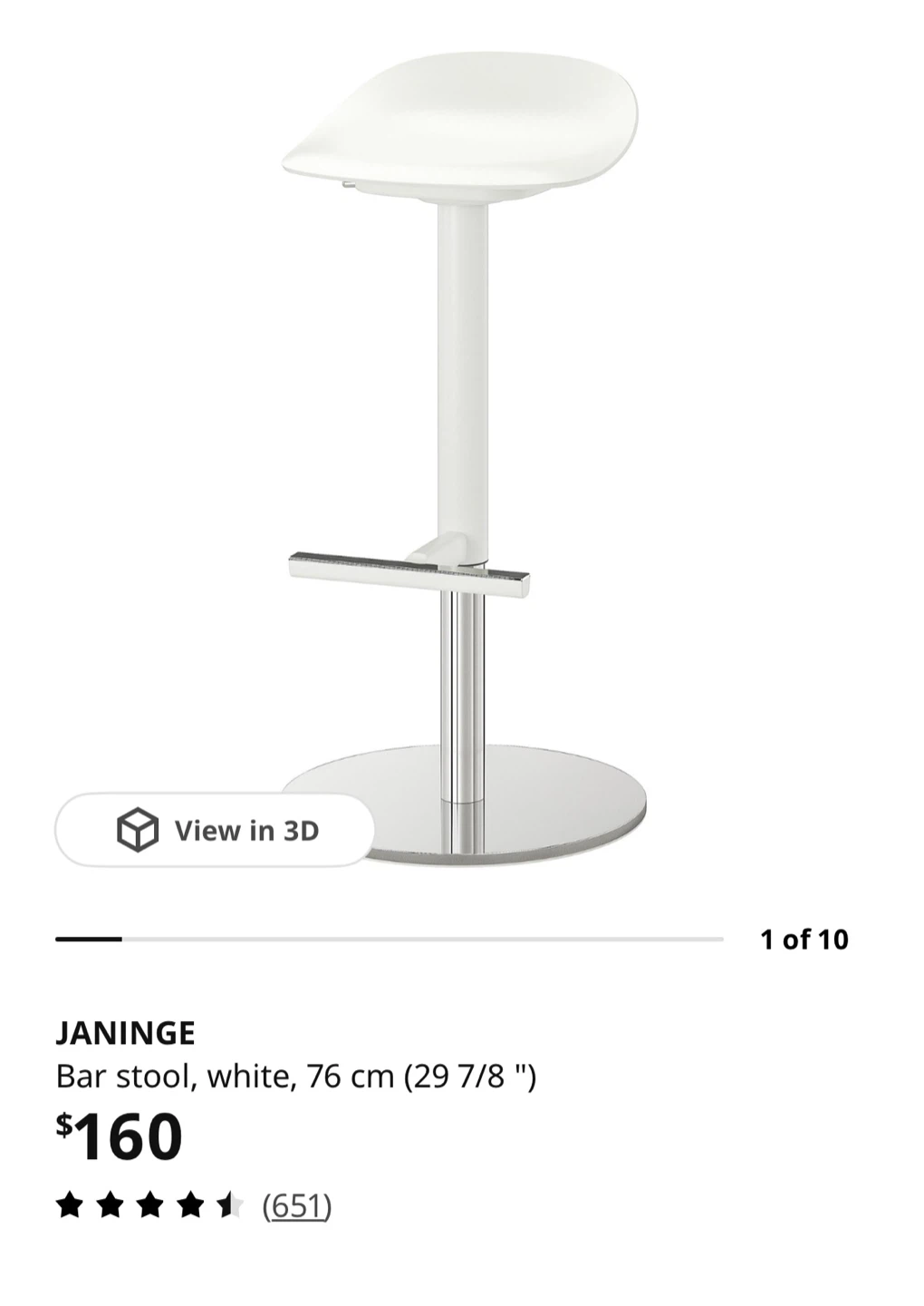 Brand New in Box IKEA JANINGE Bar Stools x2 - photo 3