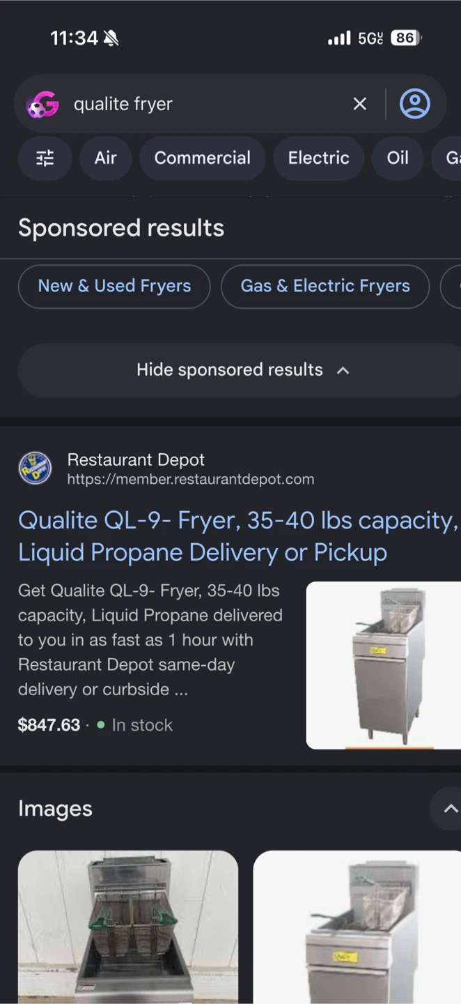 Qualite QL-9- Fryer, 35-40 Ibs capacity, Liquid Propane NEW - photo 2