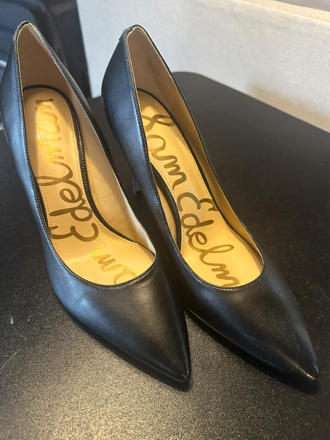 Sam Edelman Black Leather Heels