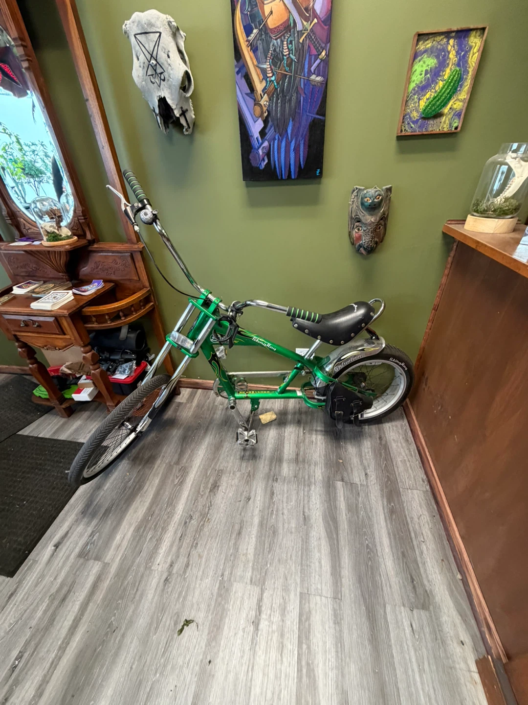Green Schwinn Orange County  Chopper Bicycle