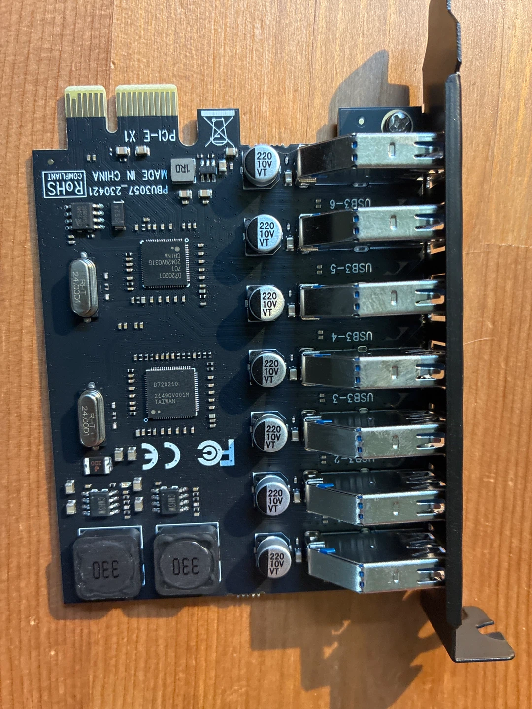 PCIe USB 3.0 Expansion Card 7 Ports - photo 2