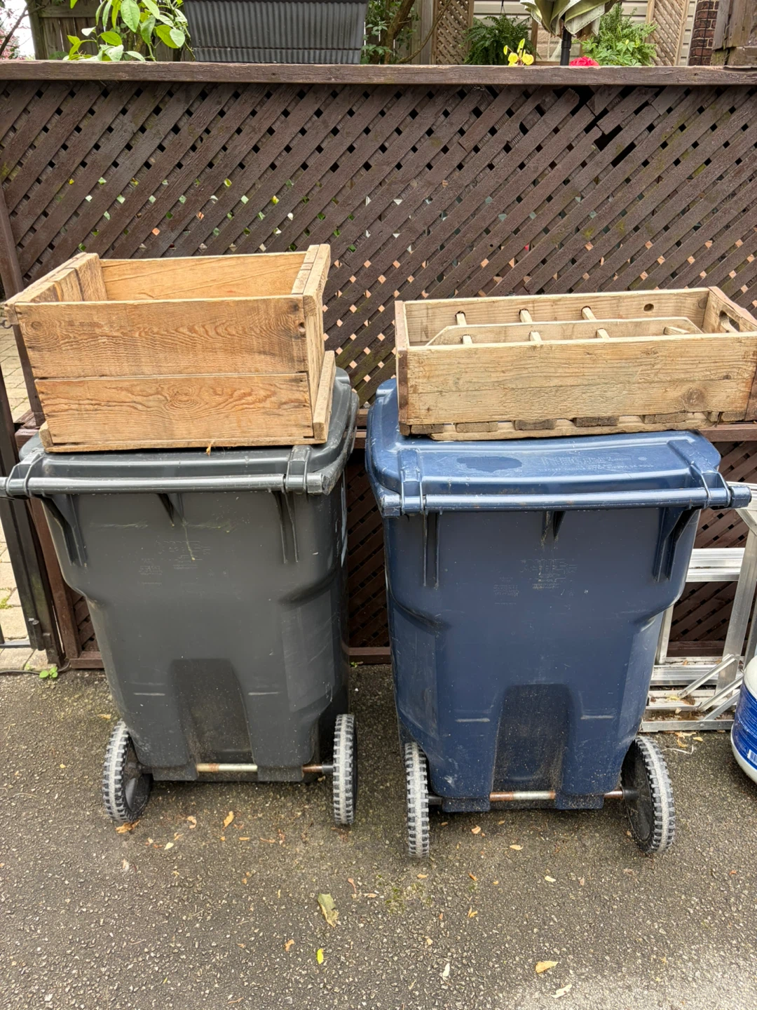2 Antique Wooden Boxes Crates !