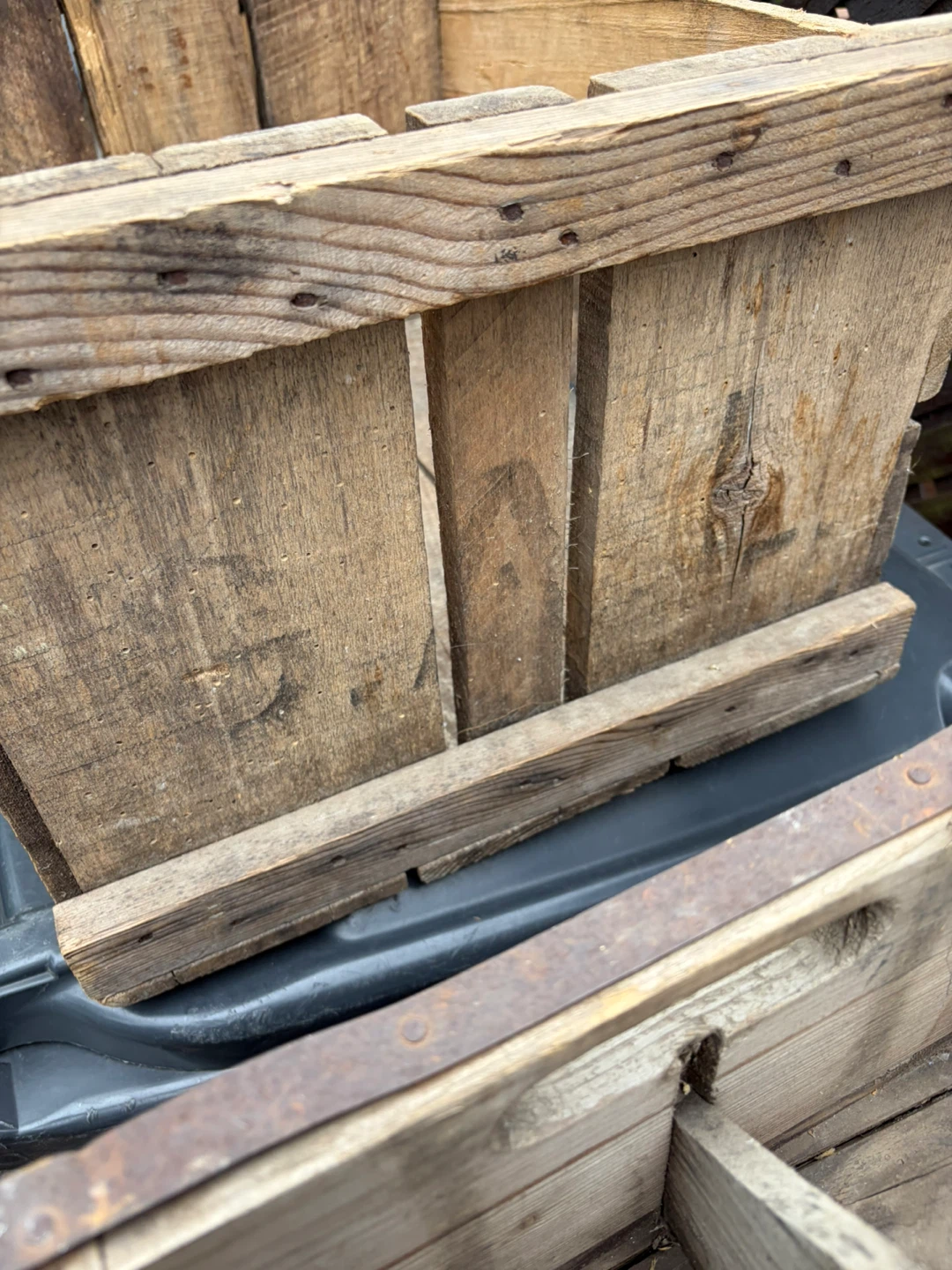 2 Antique Wooden Boxes Crates ! - photo 4