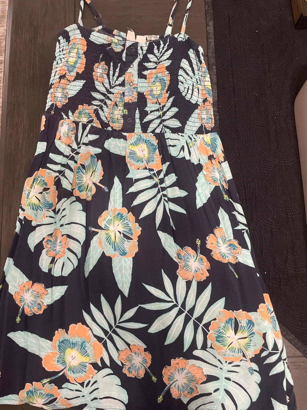 Roxy Tropical Print Smocked Dress Size S - photo 3