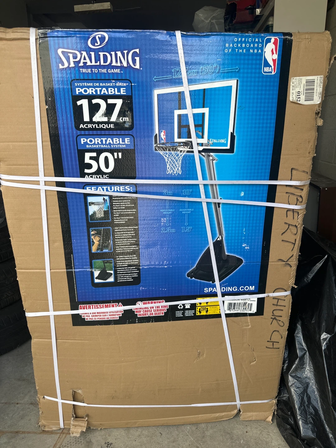 Spalding Portable Basketball System 50" Acrylic