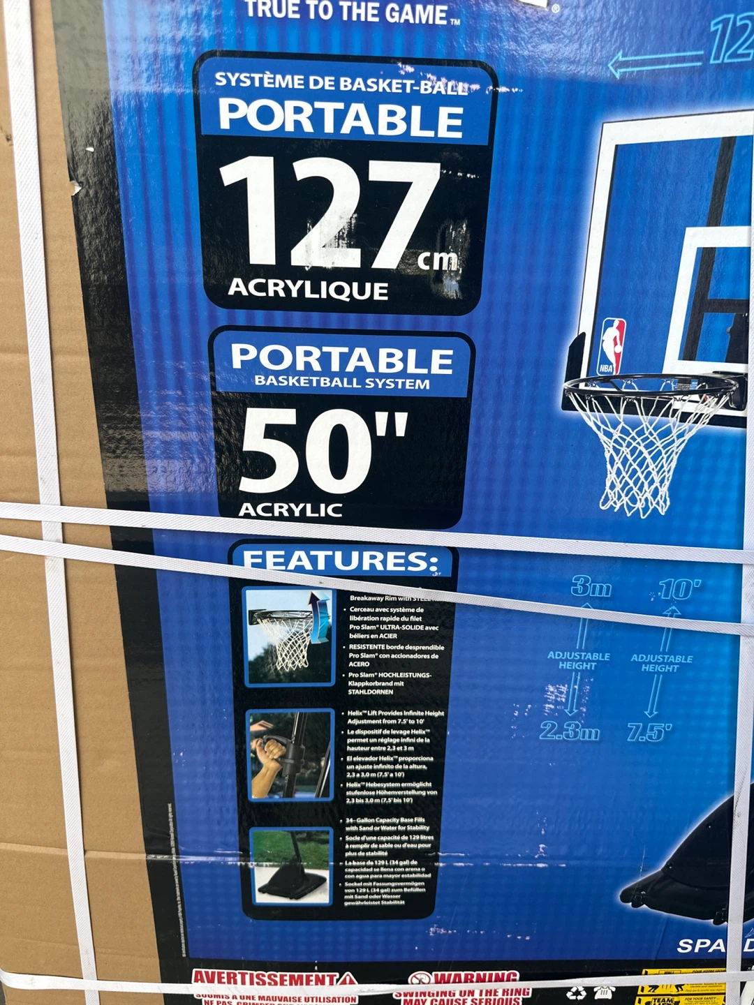 Spalding Portable Basketball System 50" Acrylic - photo 2