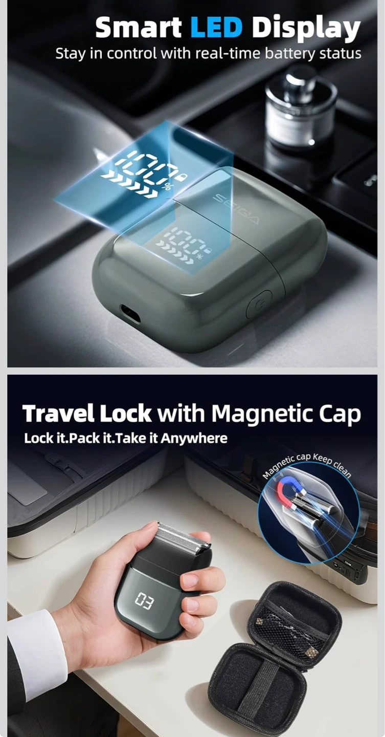 Rechargeable IPX7 Waterproof Electric Shaver - photo 4