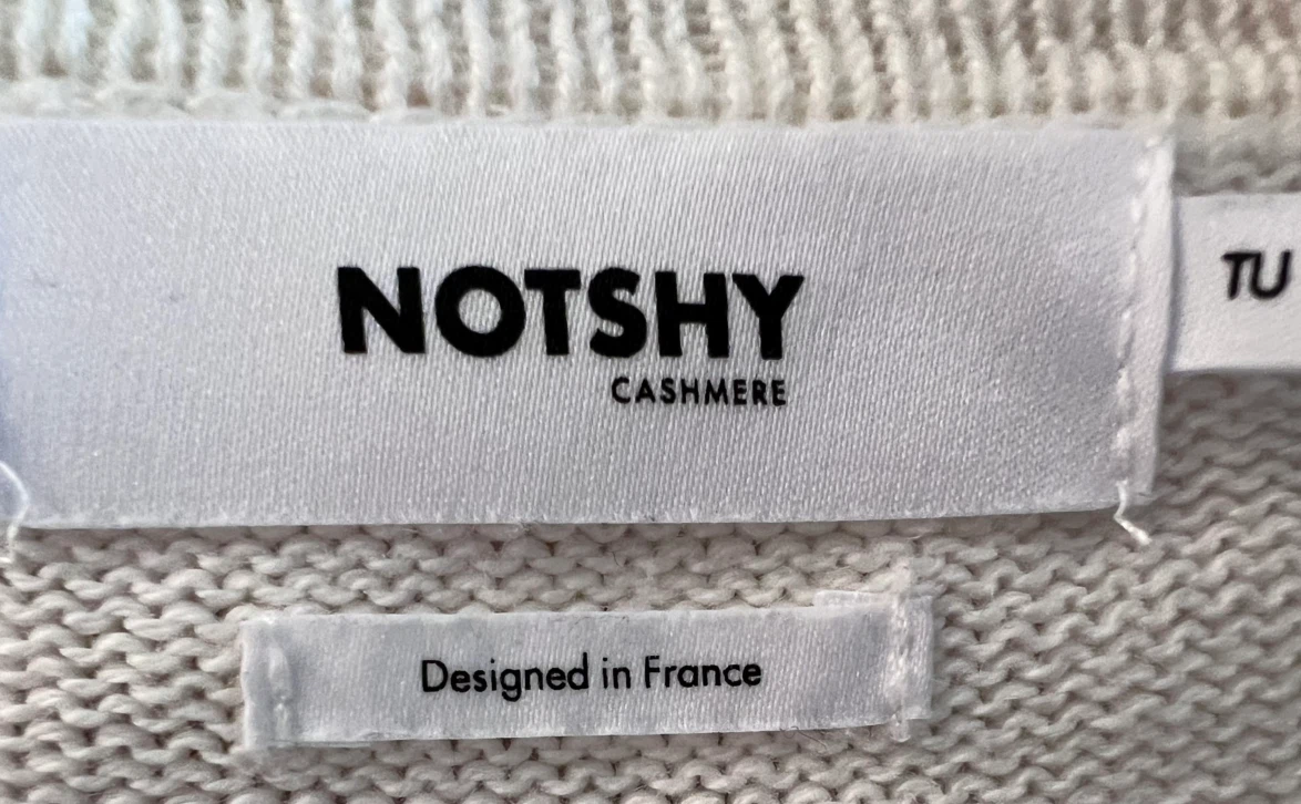 NOTSHY Cashmere Blend Open Front Cardigan - Cream - photo 2