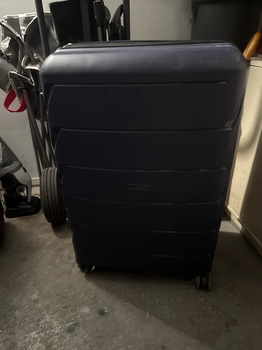 Navy Blue Hardside Spinner Suitcase