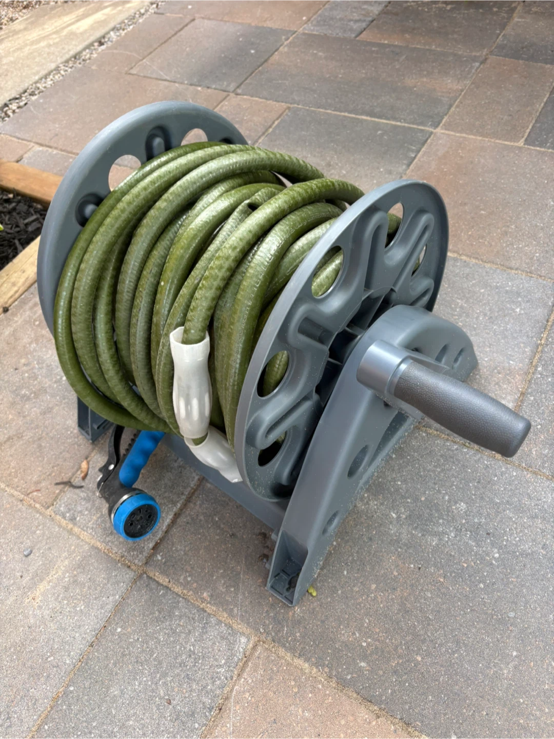 Garden Hose on Reel with Sprayer