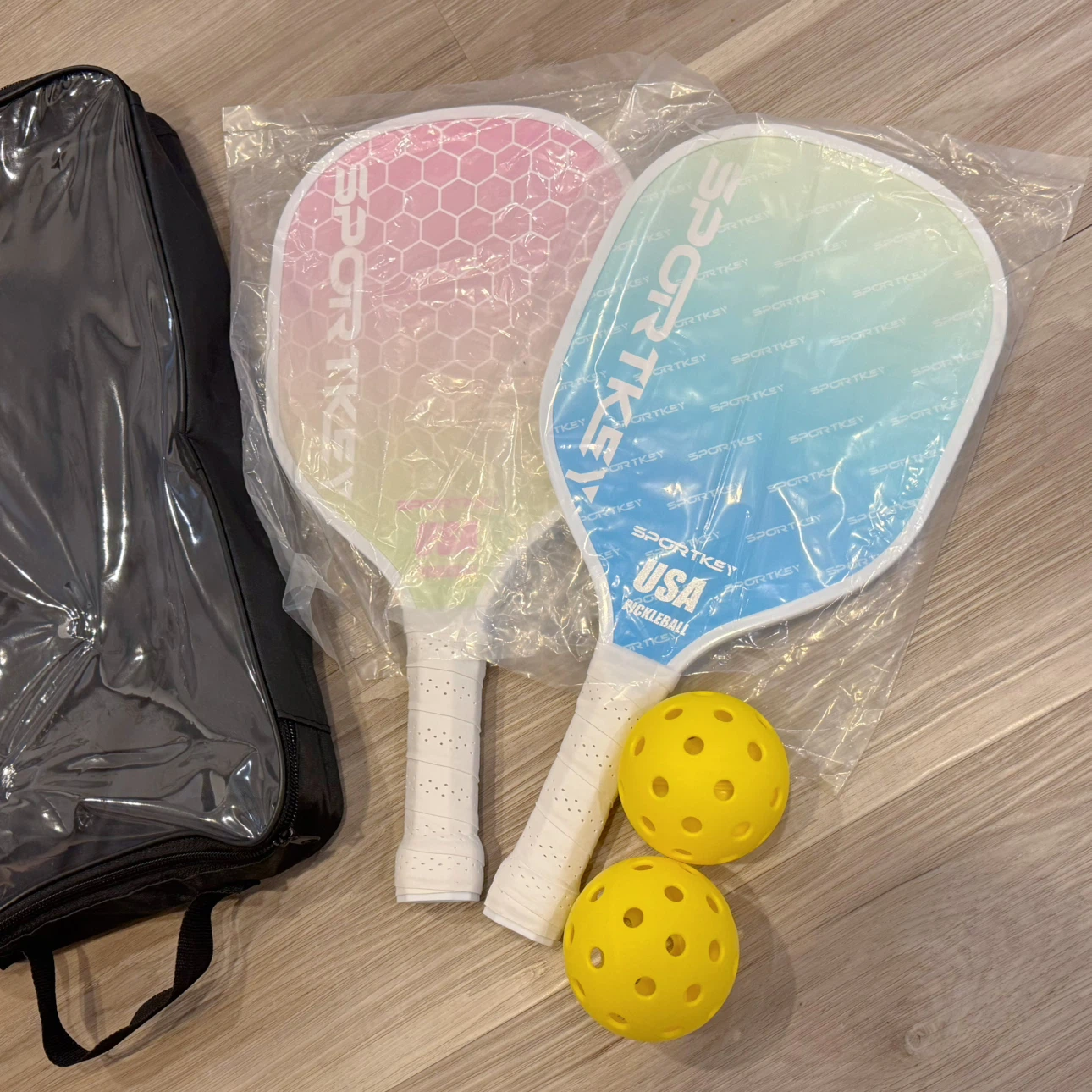 ⭐️SALE⭐️100% New 2PK Pickleball Paddles Set w/ Balls & Bag