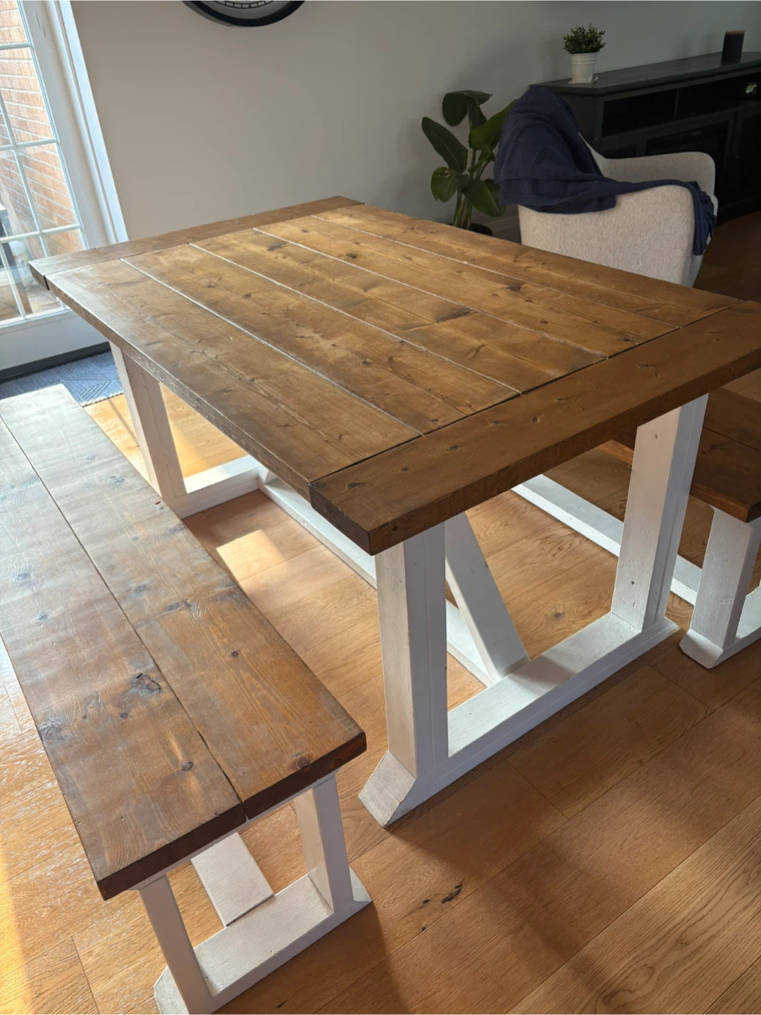 Farmhouse Dining Table and Bench Set - photo 4