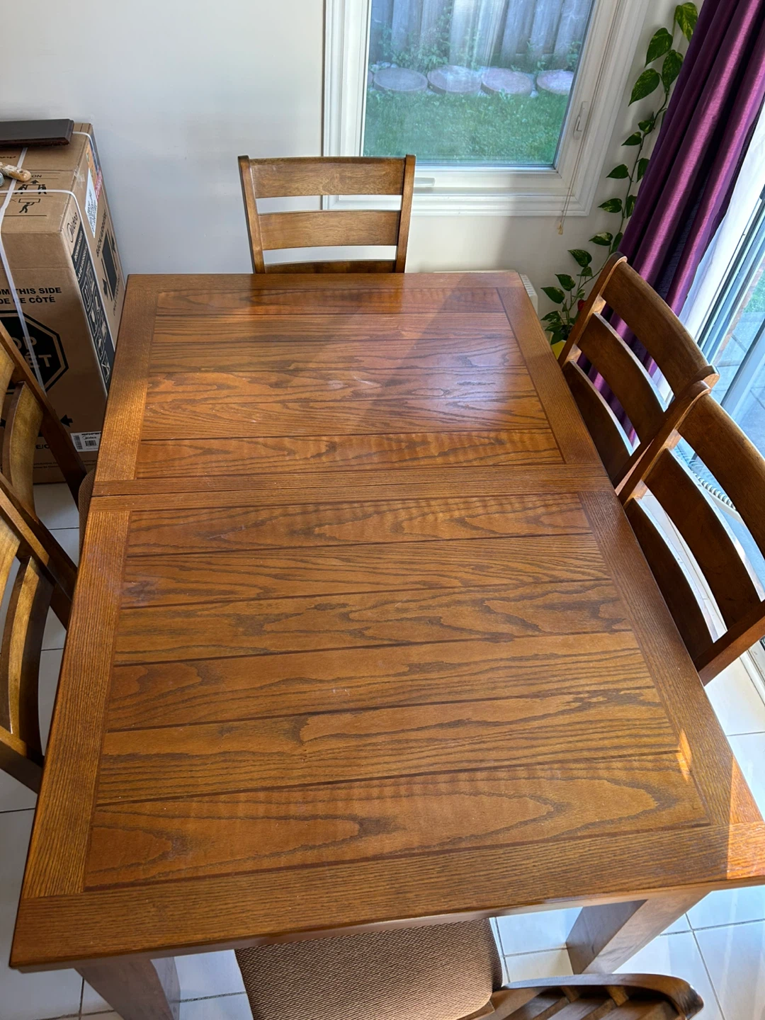 Wooden Dining Table with Chairs