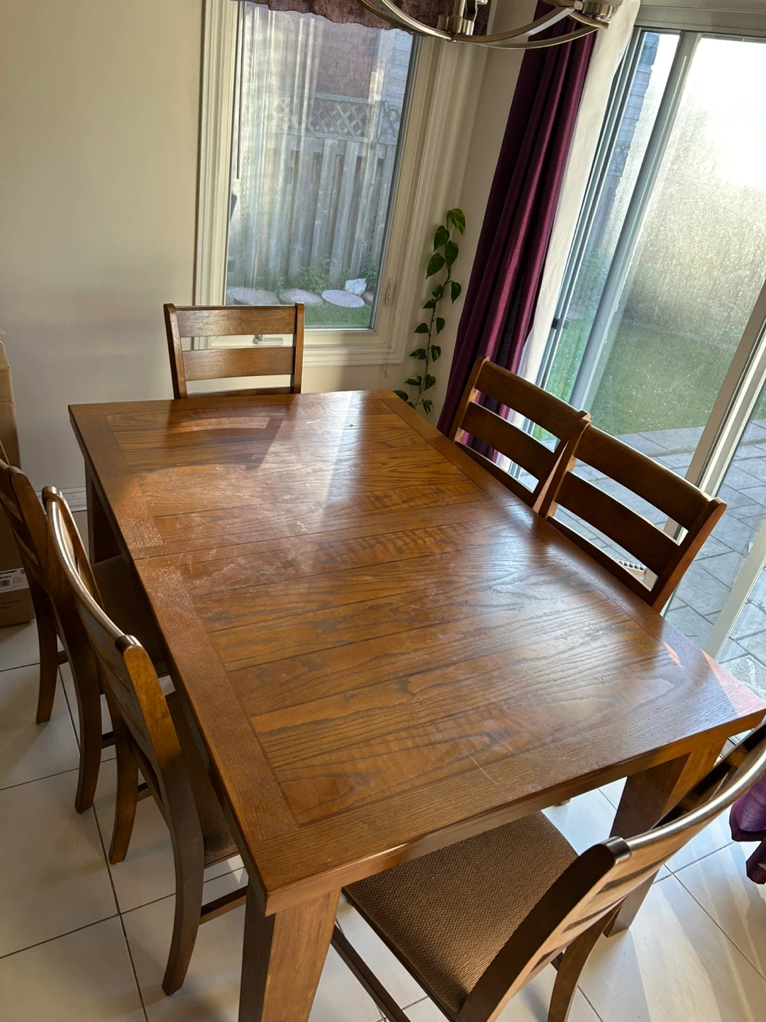 Wooden Dining Table with Chairs - photo 2