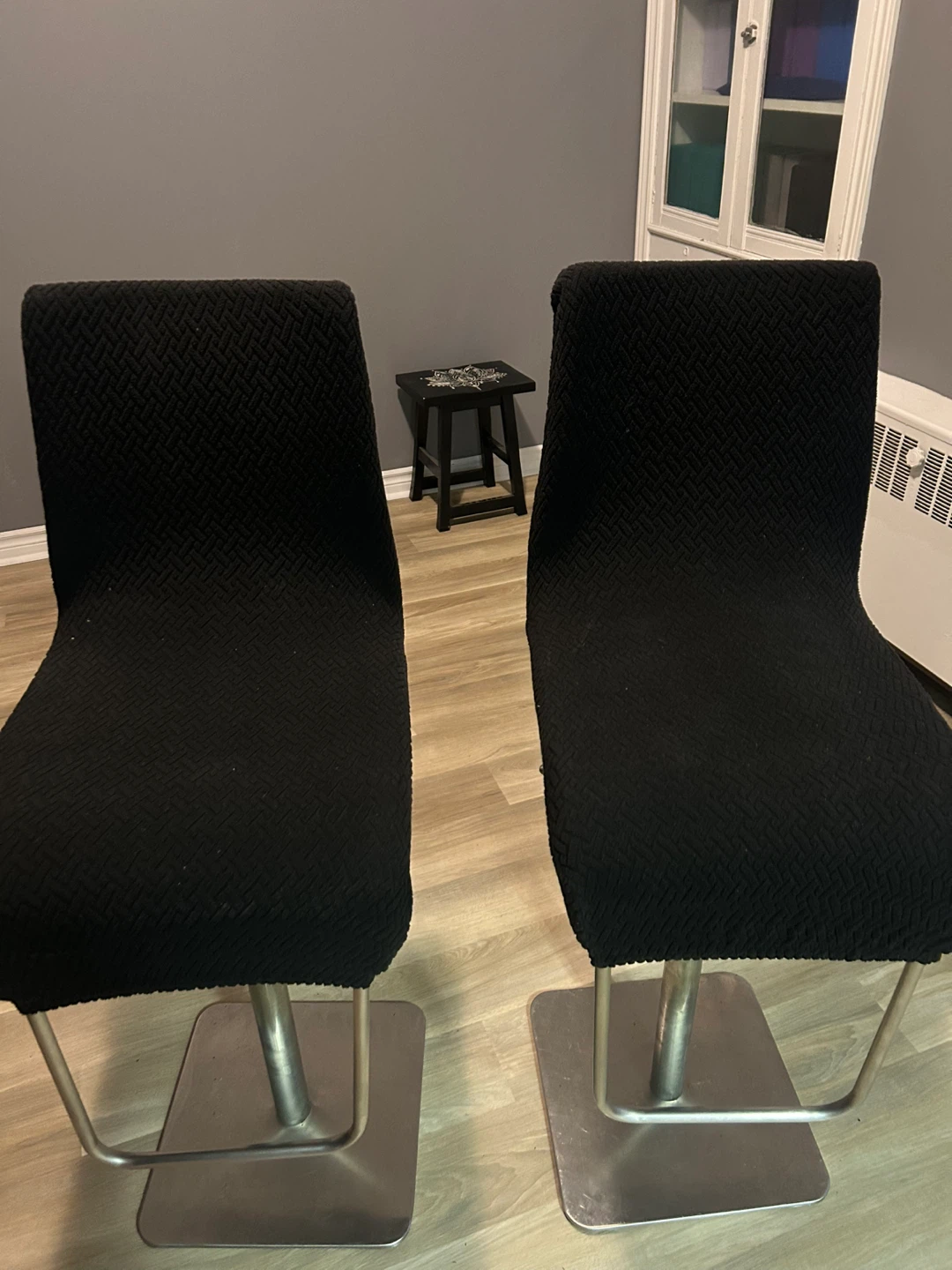 Set of 2 Black Bar Stools - photo 2