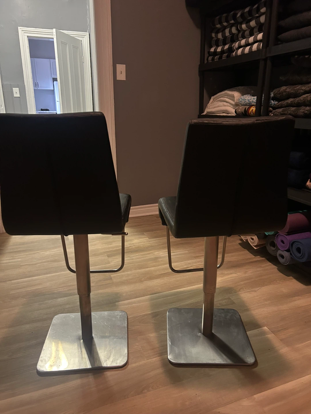 Set of 2 Black Bar Stools - photo 4