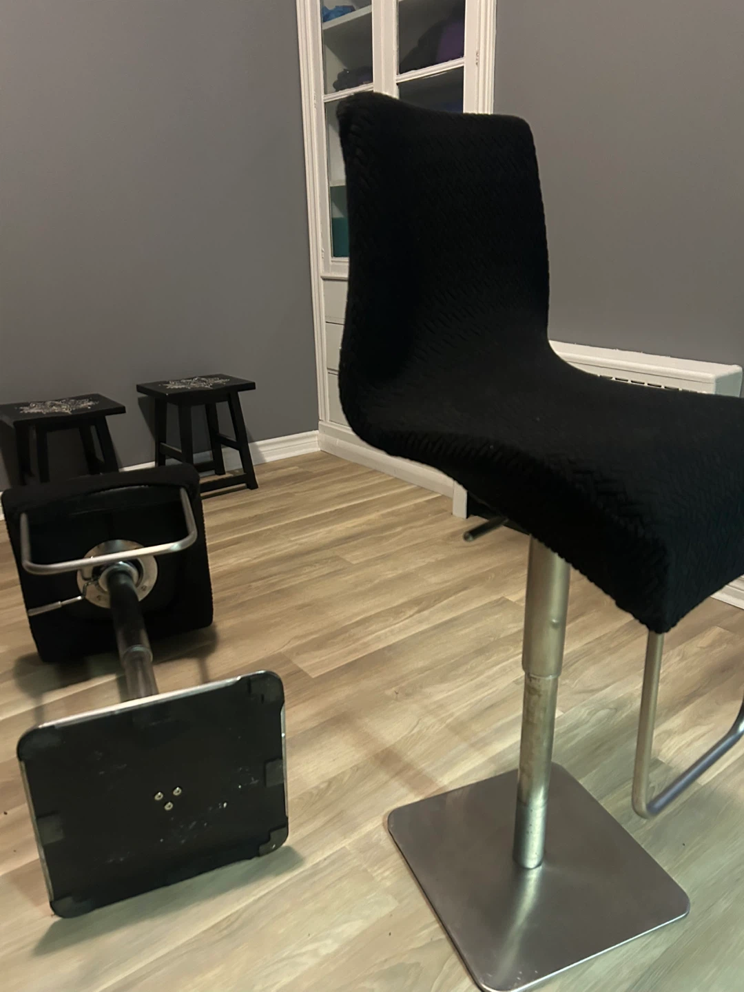 Set of 2 Black Bar Stools - photo 5