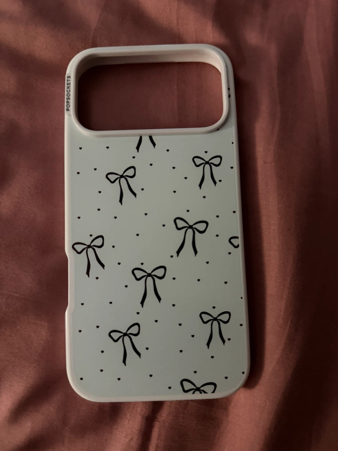 Popsockets iphone 17 pro max Phone Case - Light Blue with Bows - photo 2