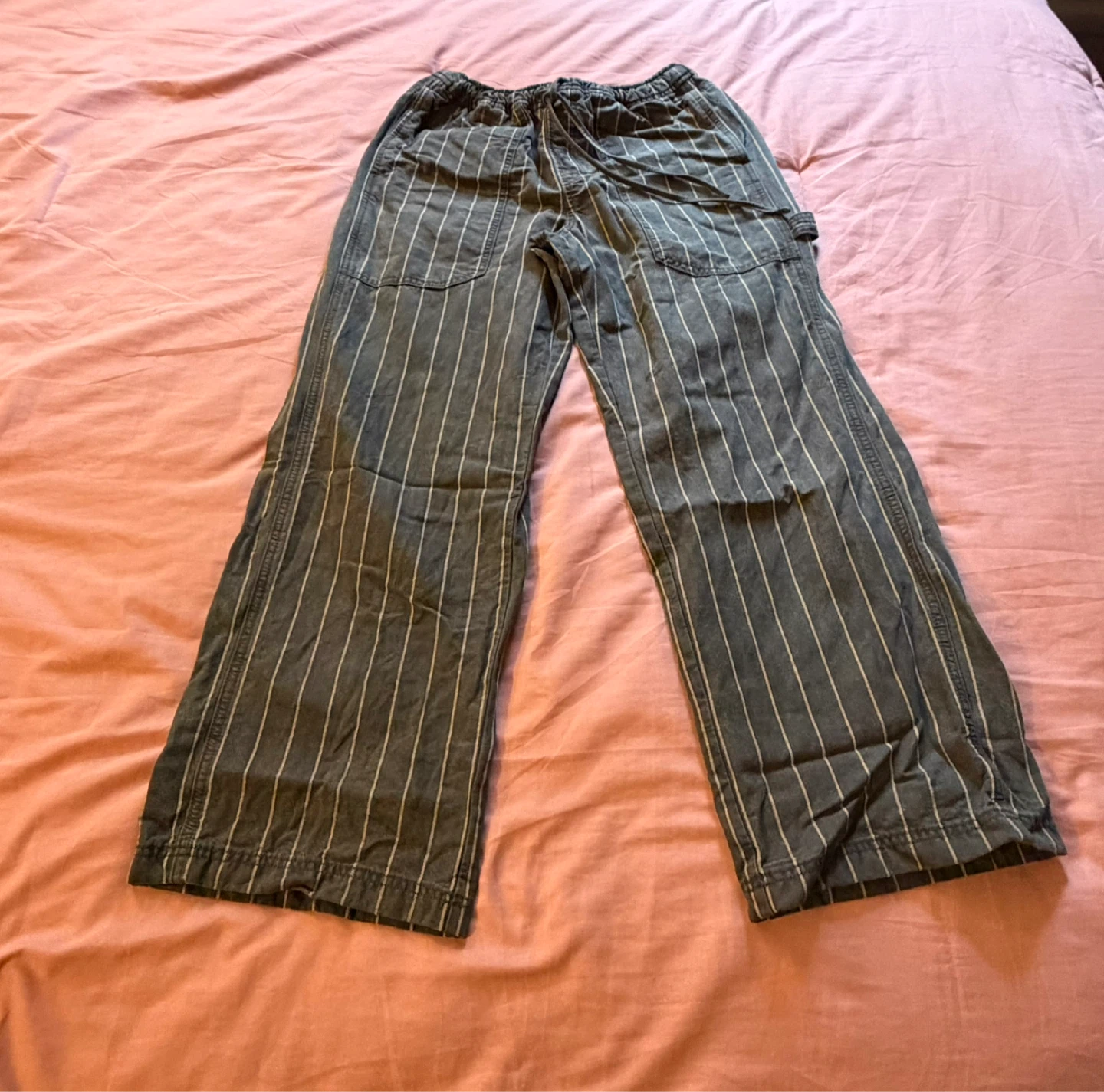 Aerie Striped Wide Leg Pants Size S Regular