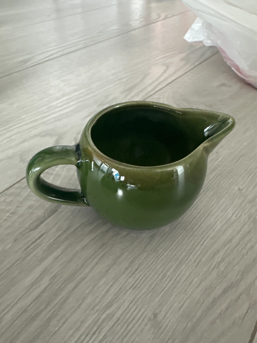 Green Ceramic Teapot, Sugar Bowl, and Creamer Set - photo 2