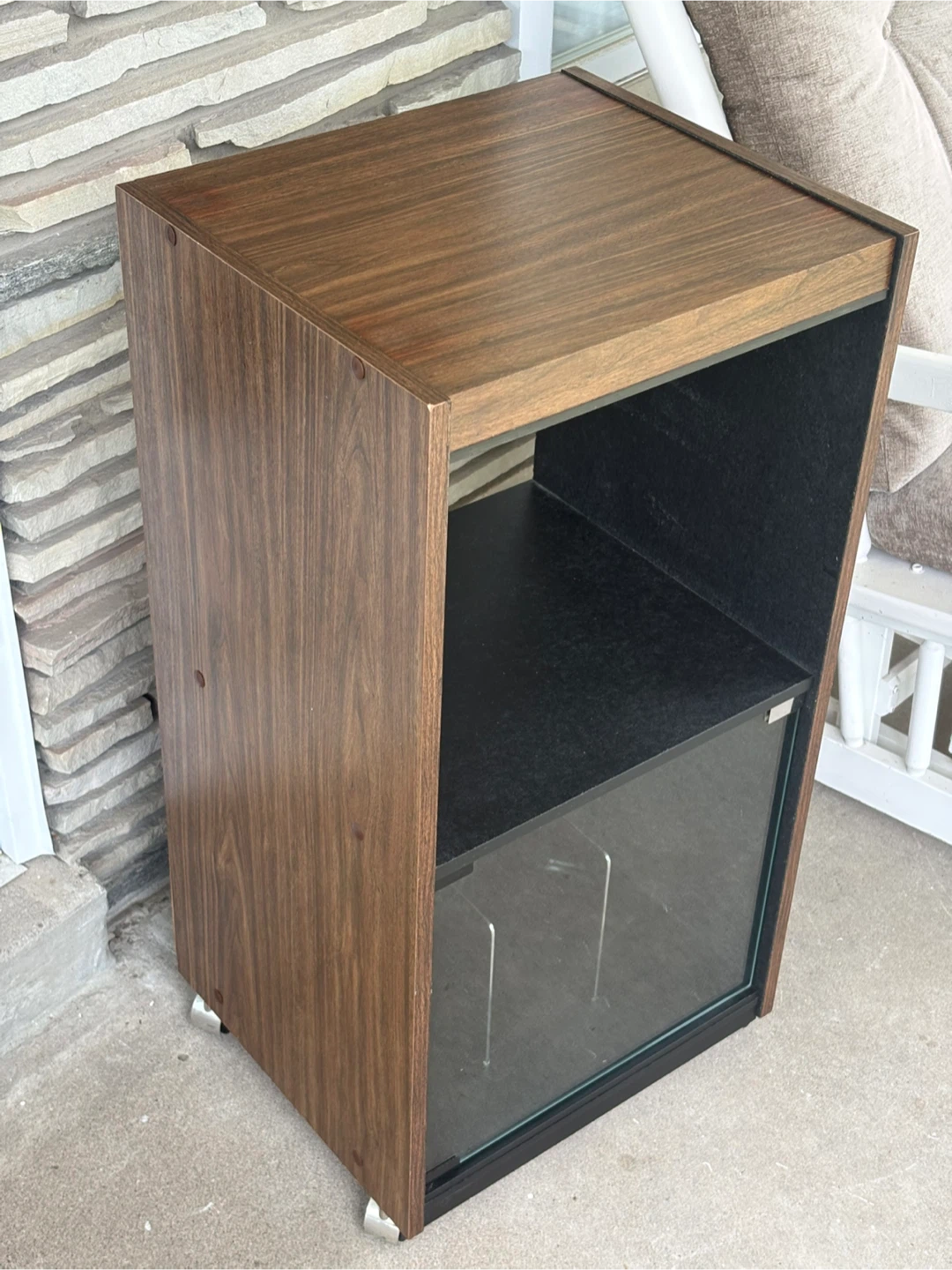 Wooden Media Storage Cabinet with Glass Door - photo 5