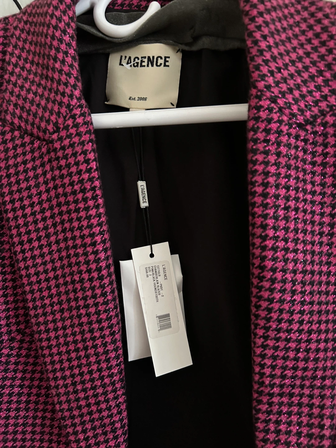 Brand new L'AGENCE Pink/Black  Chamberlain Blazer - Size 2 - photo 2