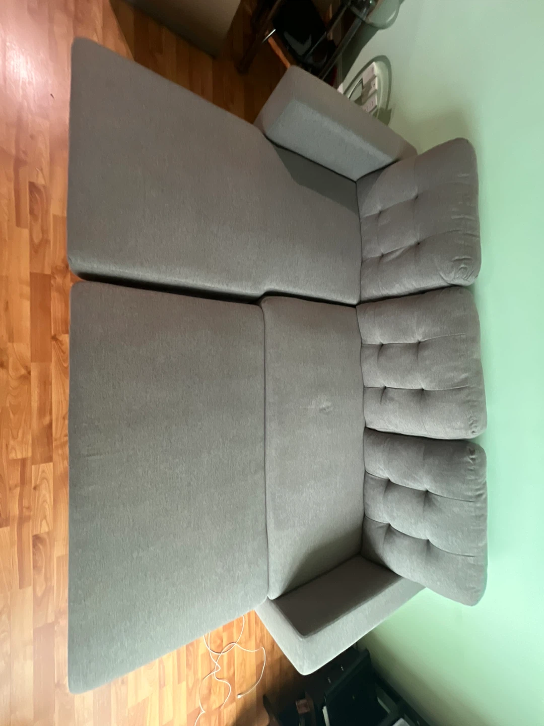 Grey Sectional Sofa Bed with Storage - photo 3