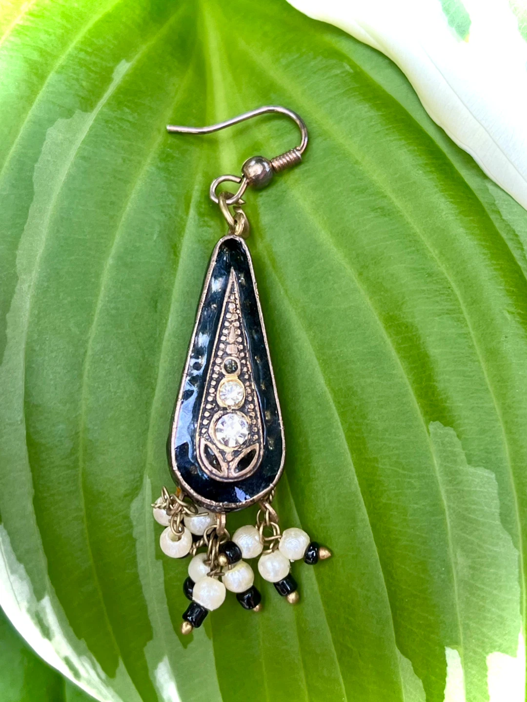 Boho Style Dangle Earrings with Faux Pearls - photo 4