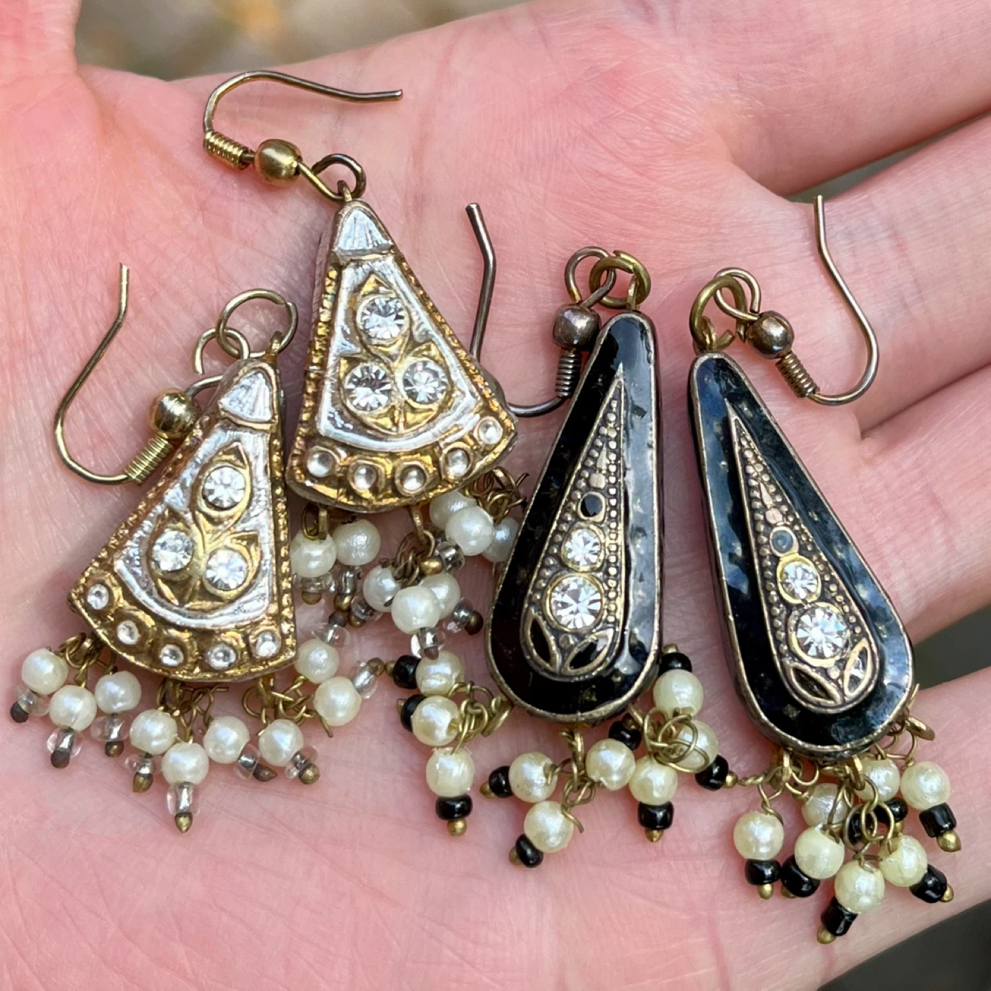 Boho Style Dangle Earrings with Faux Pearls - photo 3