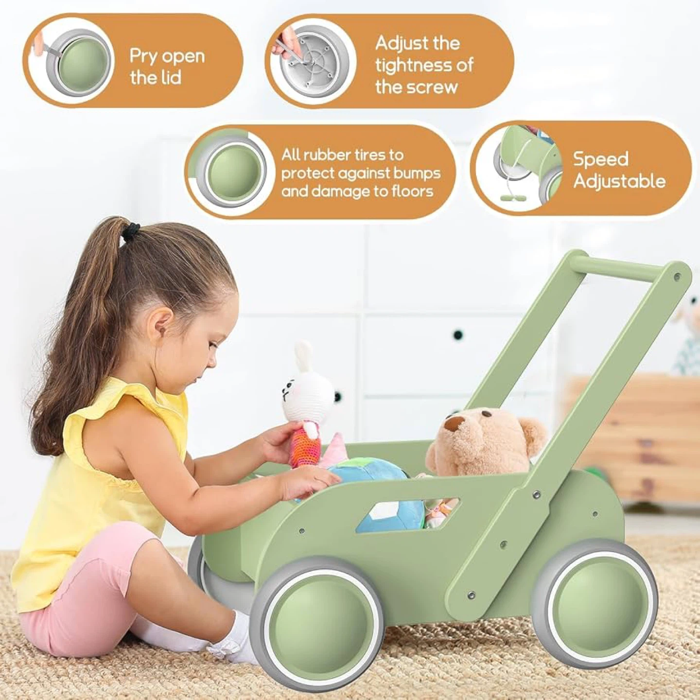 Montessori like Wooden walker for babies - photo 4