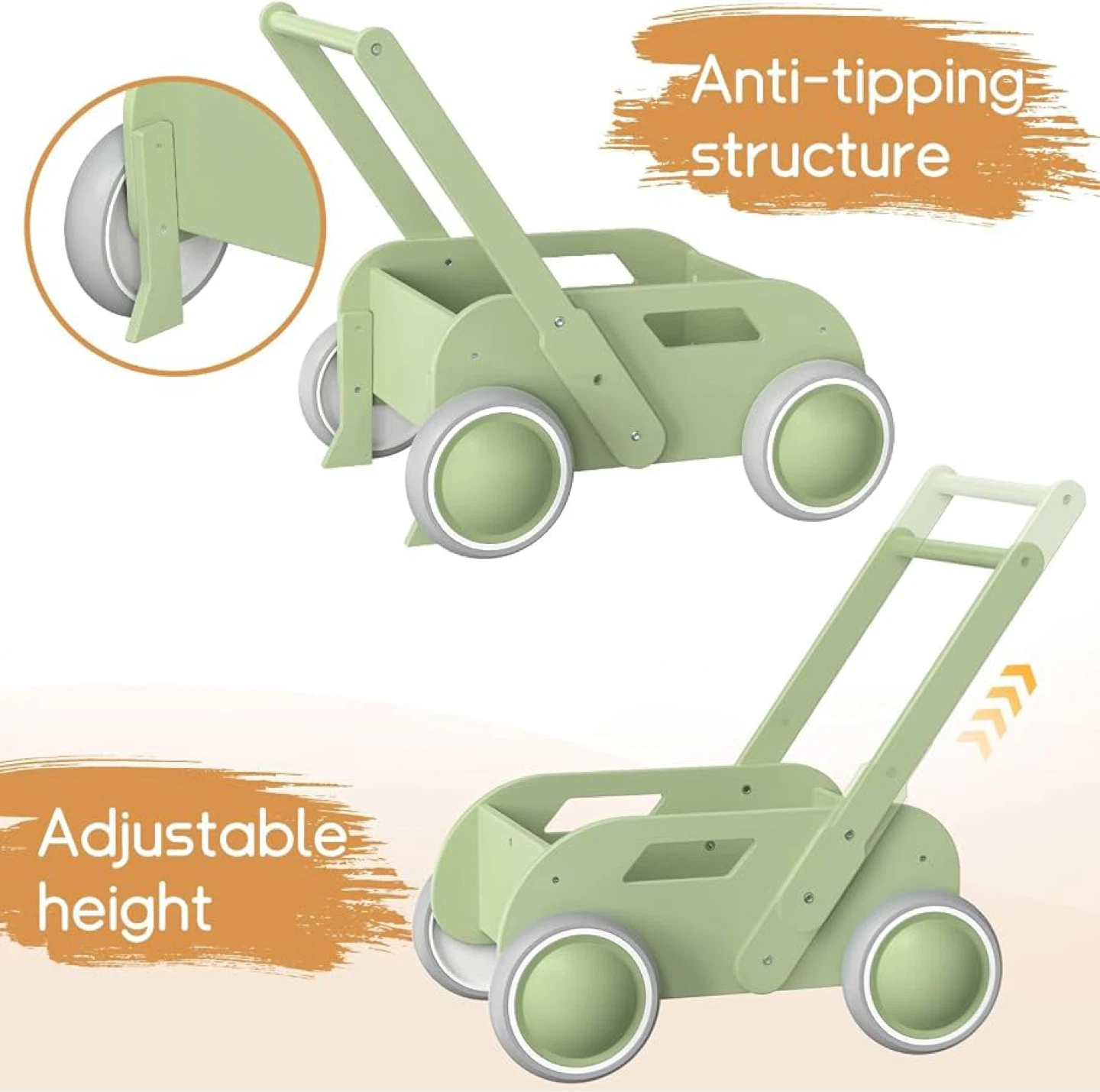 Montessori like Wooden walker for babies - photo 5
