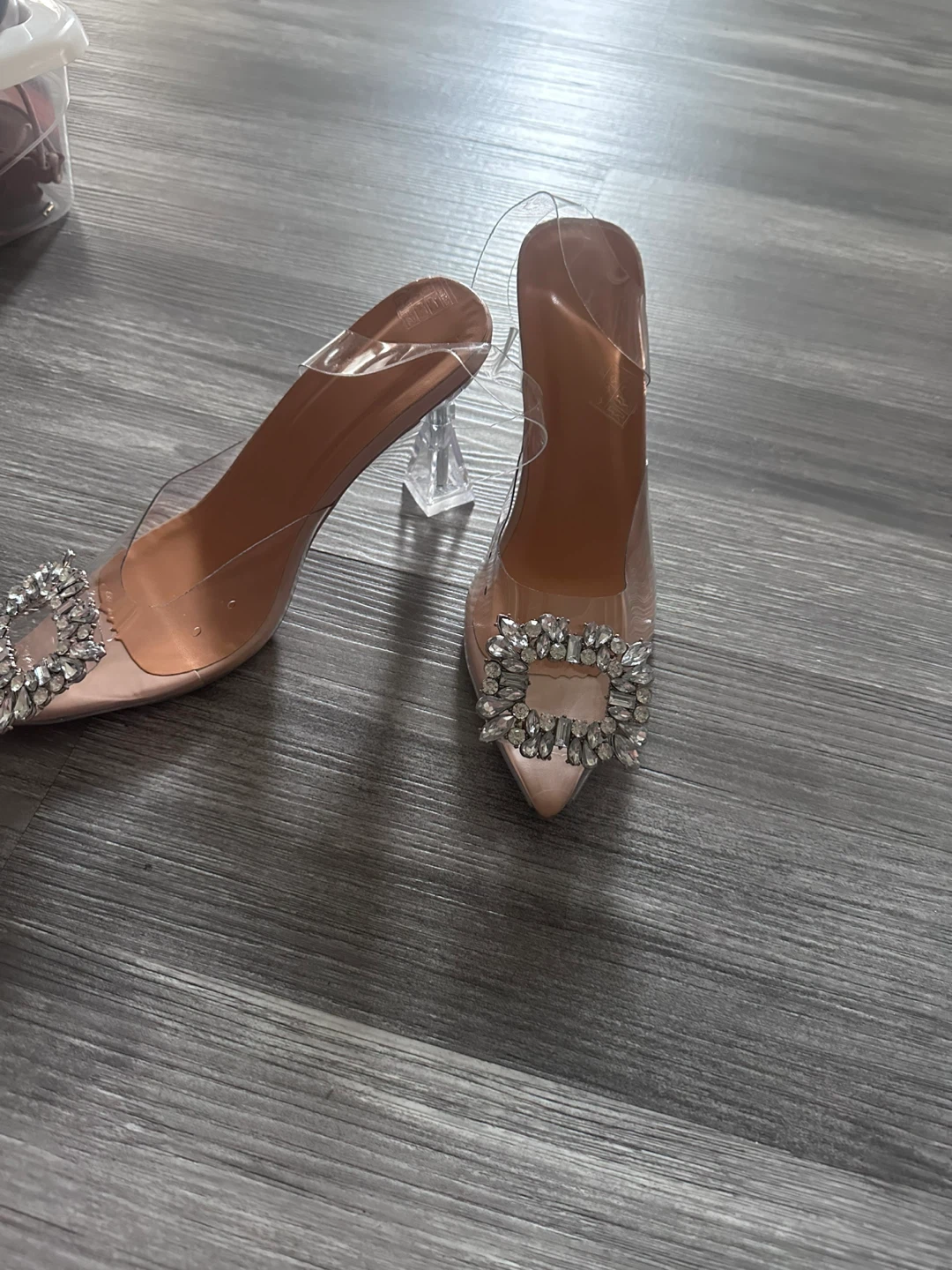 Clear Diamante Buckle Heels - photo 2