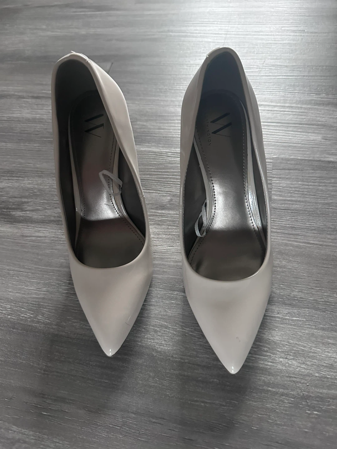 White Patent Pointed Toe Heels