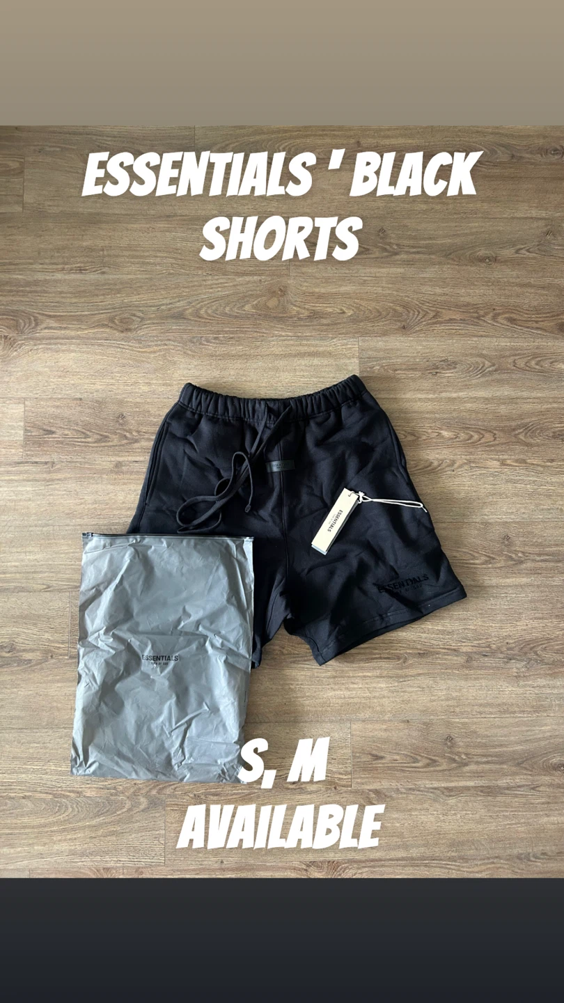 Essentials Black Shorts