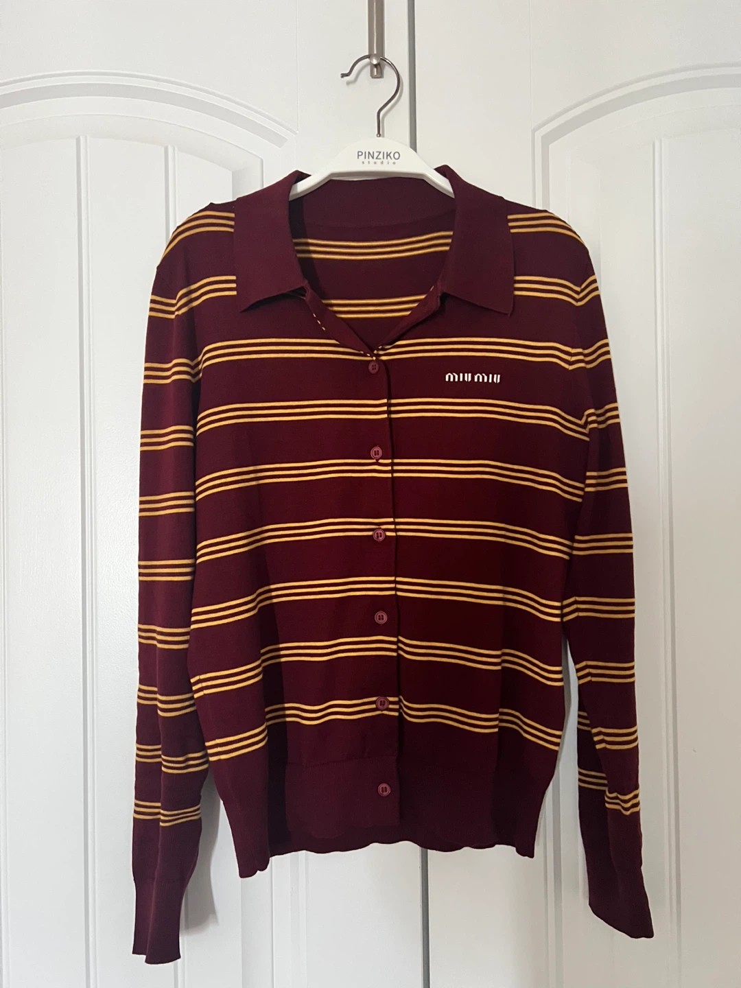 Striped Button-Up Cardigan